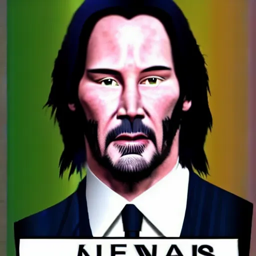 Image similar to keanu reeves shrek hybrid