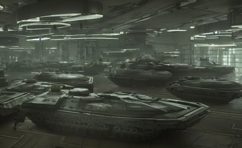 Image similar to screenshot of cyberpunk clone science lab, tanks containing clones of Emporer Palpatine's body floating in tanks, iconic scene from sci 1970s film by Stanley Kubric, 4k HD, cinematic lighting, moody scene, stunning cinematography, HR geiger set design, anamorphic lenses, kodak color film stock, movie still