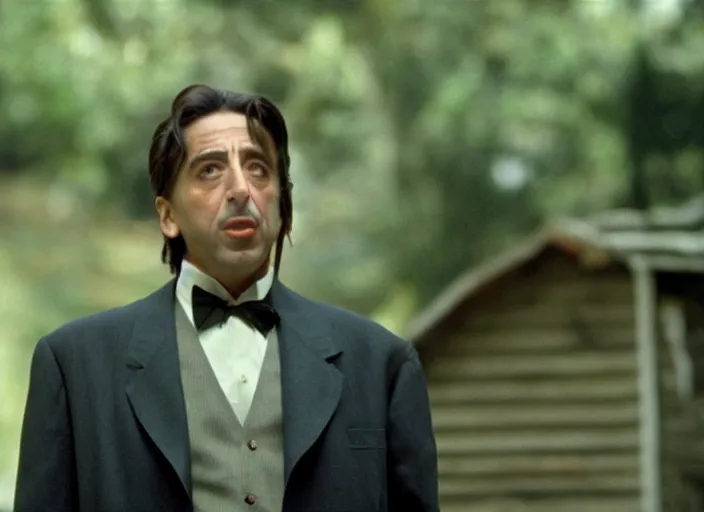 Image similar to film still of !!!!Al Pacino!!! as Everett in Oh Brother Where Art Thou 2000, 4k