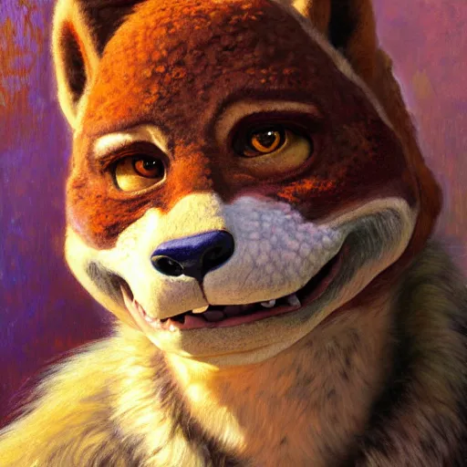 Image similar to a portrait of a beautiful female t - rex zootopia fursona furaffinity furry art detailed face painting by gaston bussiere craig mullins jc leyendecker gustav klimt artgerm greg rutkowski furry