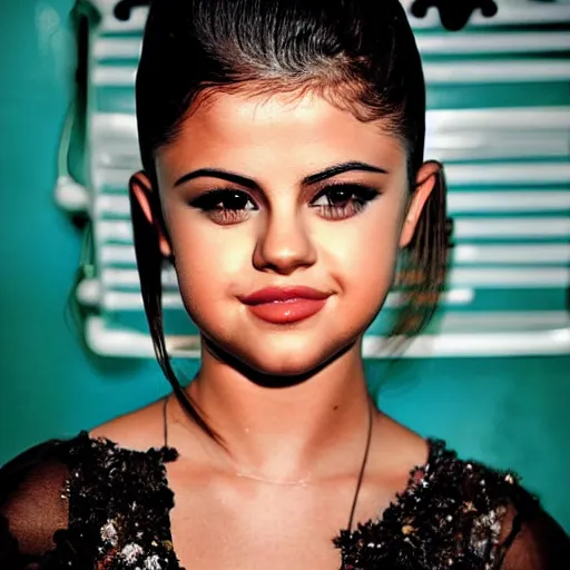 Prompt: sardine and selena gomez hybrid, photograph