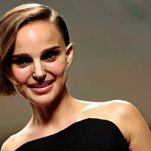 Prompt: natalie portman as a porkchop mutant hybrid,