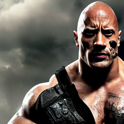 Image similar to Dwayne Johnson As bane hyper realistic 4K quality