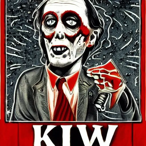 Prompt: he who knows all, horror art