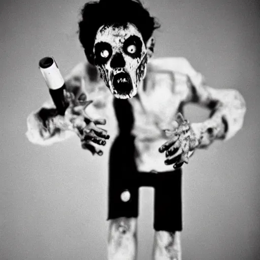 Prompt: real life irradiated walking zombie 1950s black and white award winning photo highly detailed, highly in focus, highly life-like Arriflex 35 II, by stanley kubrick