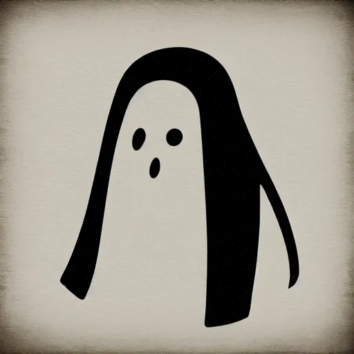 Image similar to cute and simple ghost illustration, friendly