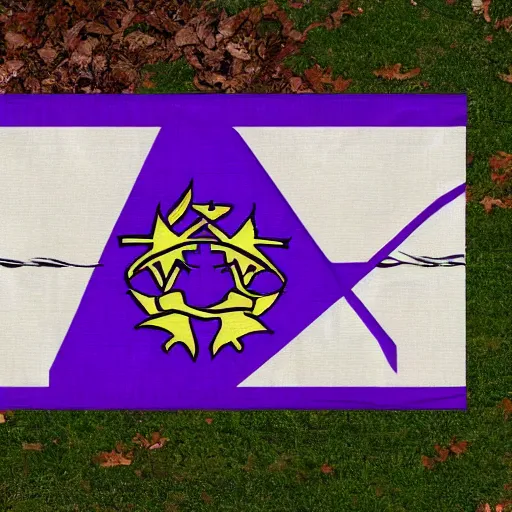 Prompt: flag of the great violet witch