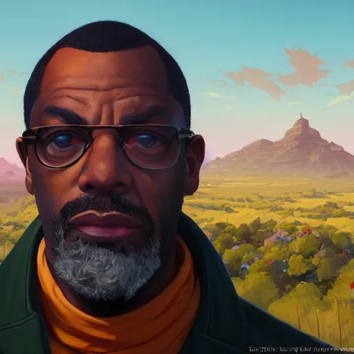 Image similar to highly detailed portrait reverend joy from the simpsons, in gta v, stephen bliss, unreal engine, fantasy art by greg rutkowski, loish, rhads, ferdinand knab, makoto shinkai and lois van baarle, ilya kuvshinov, rossdraws, tom bagshaw, global illumination, radiant light, detailed and intricate environment