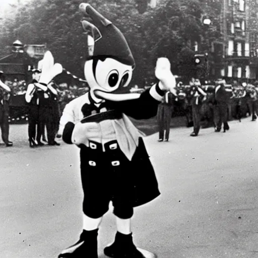 Image similar to Donald Duck at a German parade in 1936