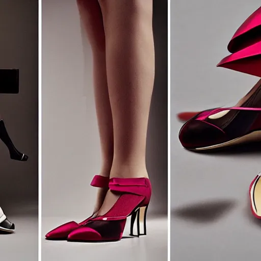 Prompt: Schiaparelli shoes editorial