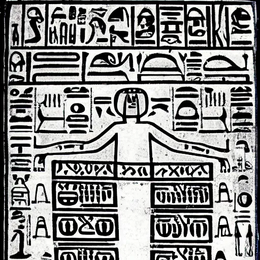 Image similar to The Kool-Aid Man in Egyptian Hyroglyphics