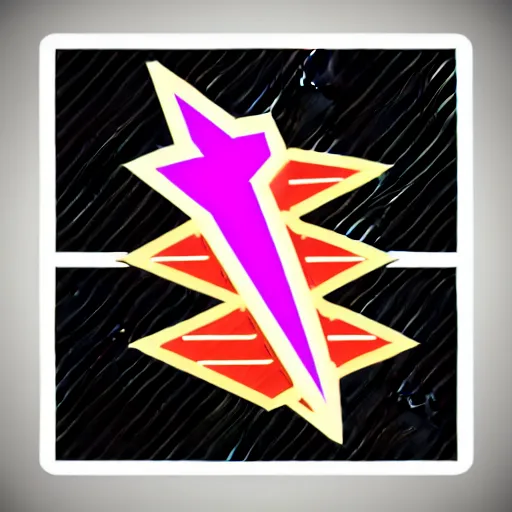 Prompt: lightning bolts, icon, digital art, vector icon, smooth, sharp