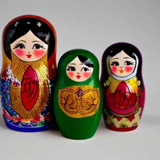 Image similar to a matryoshka doll, drawn by lewis carroll