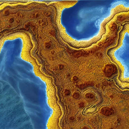 Image similar to fantasy map, hyperdetailed, realistic, giant caldera