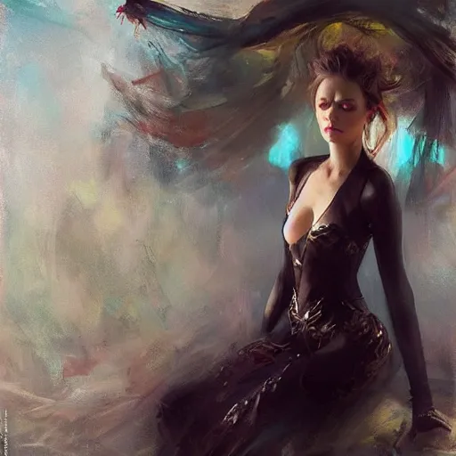 Prompt: ! dream snack woman hybrid, long, black scales, chest coverd, cinematographic shot, by daniel f. gerhartz