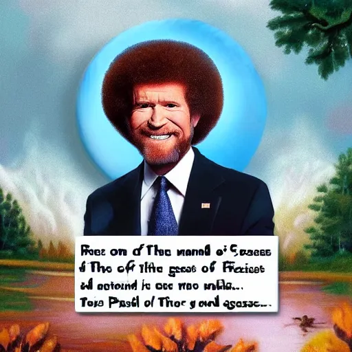 Image similar to Bob Ross President of the United States