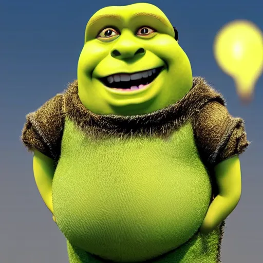 Prompt: “Shrek minion, UHD, hyperrealistic render, 4k”