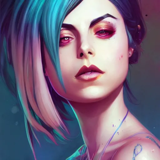 Image similar to a portrait of a beautiful willa holland as a punk, art by lois van baarle and loish and ross tran and rossdraws and sam yang and samdoesarts and artgerm, digital art, highly detailed, intricate, sharp focus, trending on artstation hq, deviantart, unreal engine 5, 4 k uhd image