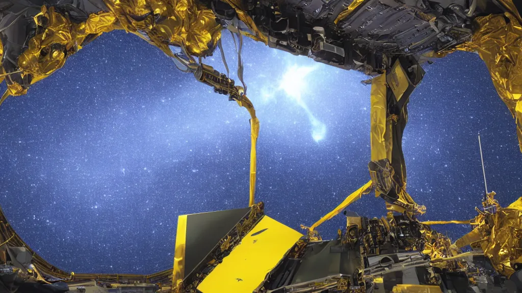 Prompt: a James Webb telescope picture of an Alternating Omni-Aura Flux