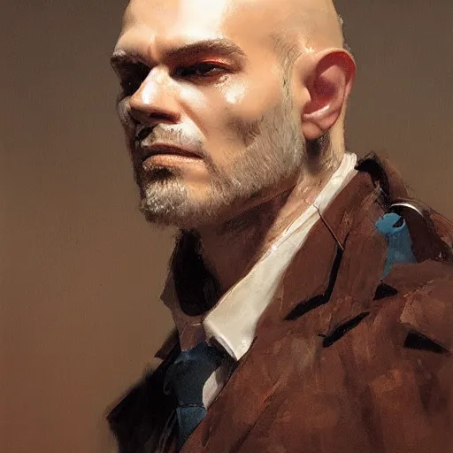 Prompt: fox foxman wearing a doctor outfit by ruan jia, portrait