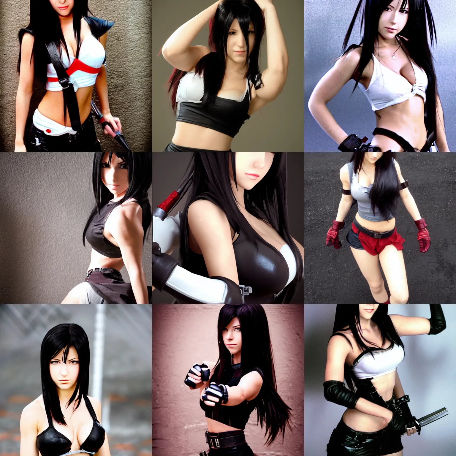 Prompt: Tifa from Final Fantasy 7