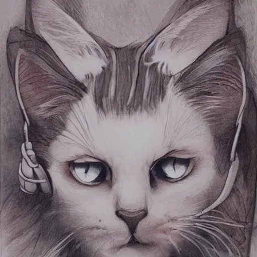 Image similar to Nekomimi 🐱👂👧, highly detailed, ✏️🎨