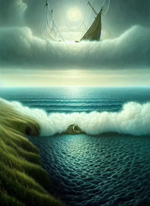 Prompt: A hyper-detailed 3d render like a Oil painting of the Grassland’s dream of the Ocean, surrealism!!!!! surreal concept art, lifelike, photorealistic, digital painting, aesthetic, smooth, sharp focus, Artstation HD, by Greg Rutkowski, Chris Tulloch McCabe, Valentina Remenar and Asher Duran,