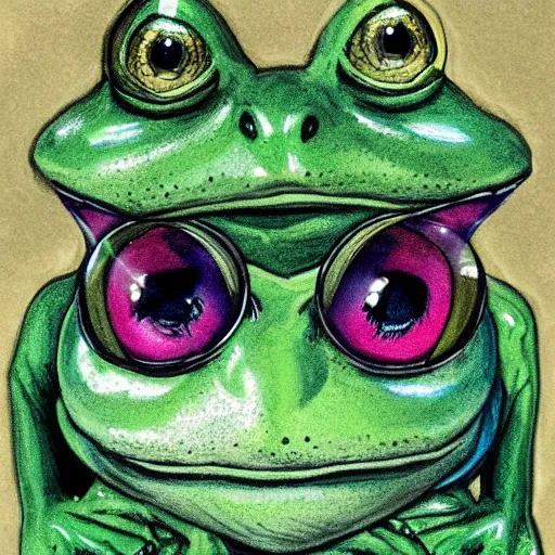 Image similar to beautiful high fantasy frog