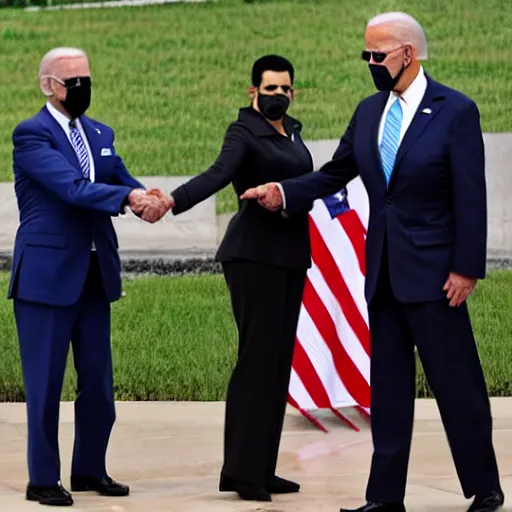 Image similar to Joe Biden shaking Maduro's Hand