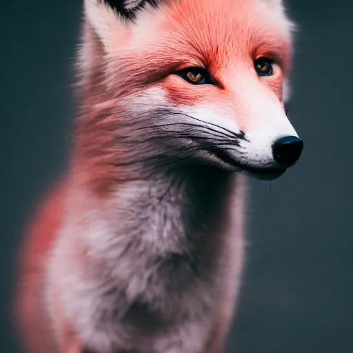 Image similar to pink fox, 8 k, 8 5 mm f 1. 8