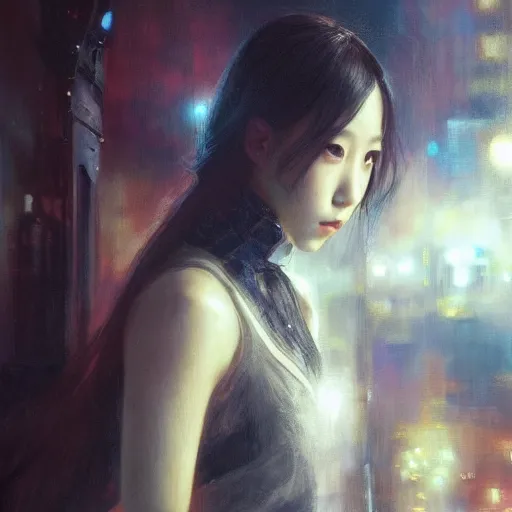 Image similar to jisoo of blackpink, hyperrealistic portrait, bladerunner street, art of elysium by jeremy mann and alphonse mucha, fantasy art, photo realistic, dynamic lighting, artstation, poster, volumetric lighting, very detailed face, 8 k, award winning