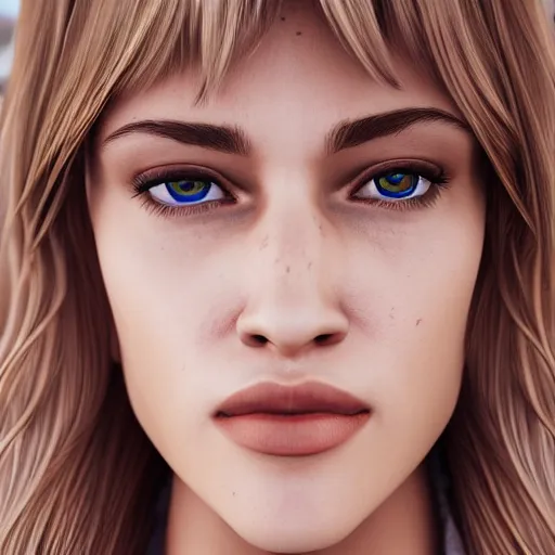 Prompt: closeup of a sexy young woman in new york city, photorealistic, 8 k, trending on artstation, by aggi erguna