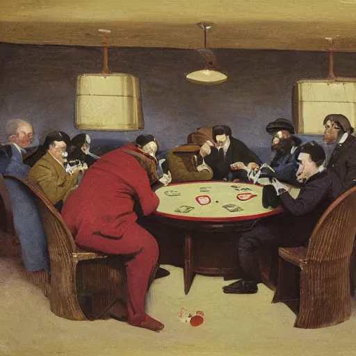 Prompt: walruses playing poker by cassius marcellus coolidge