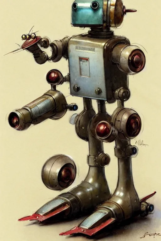 Image similar to (((((1950s inventors workshop full or robots . muted colors.))))) by Jean-Baptiste Monge !!!!!!!!!!!!!!!!!!!!!!!!!!!