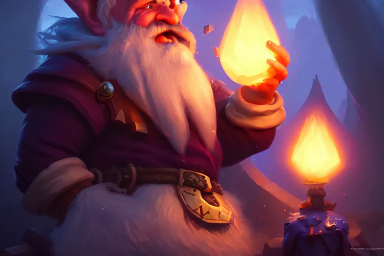 Image similar to [ important ] amazing portrait of funny gnome ], hearthstone splash art, deiv calviz, splash art, natural light, elegant, intricate, fantasy, atmospheric lighting, by greg rutkowski, hearthstone splash art, hd wallpaper, ultra high details, cinematic composition