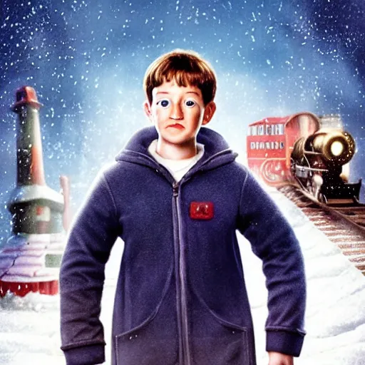 Image similar to mark zuckerberg as a child in the movie the polar express (2004)
