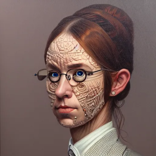 Image similar to highly detailed intricate masterpiece portrait painting of a scientist, trending on artstation.