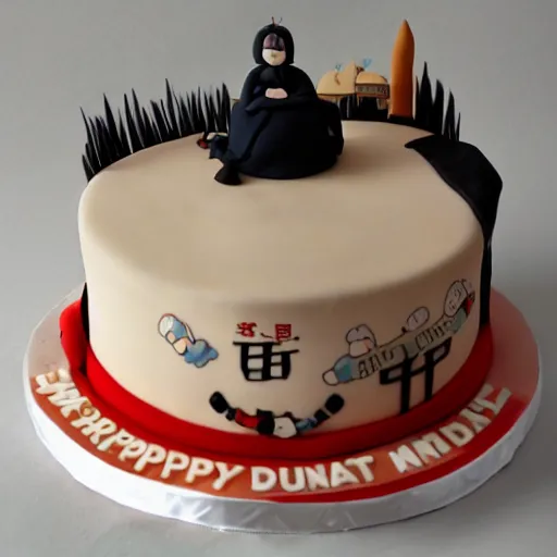 Image similar to a cake by hayao miyazaki