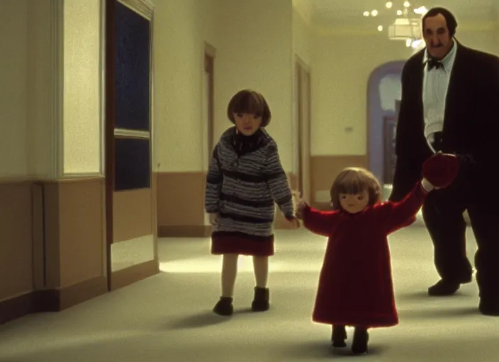 Image similar to movie still of pixar movie the shining stanley kubrick