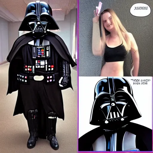 Prompt: girl version of dart vader