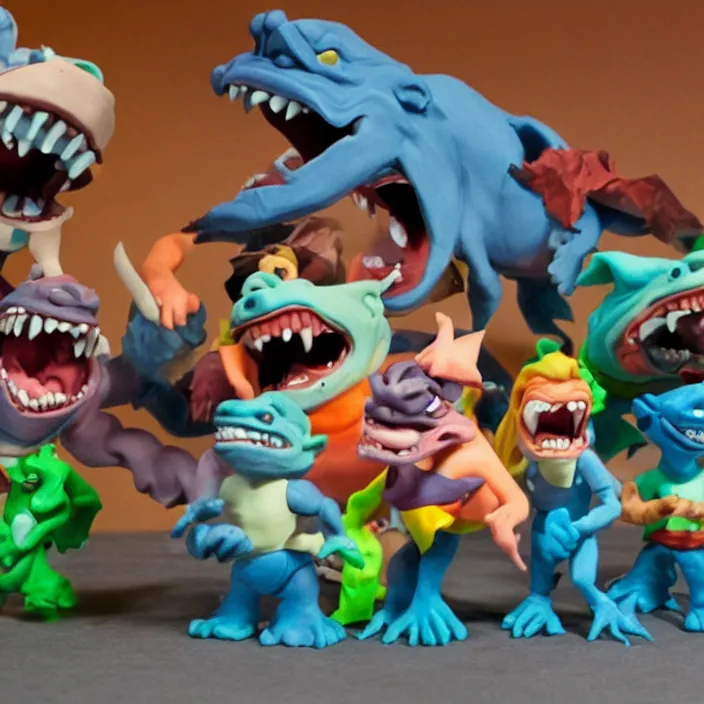 Image similar to street sharks in claymation