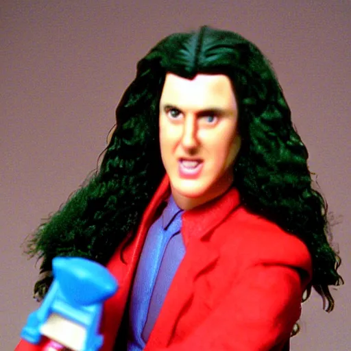 Image similar to “weird Al yankovic as a 1989s Kenner action figure”