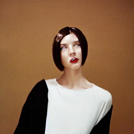 Image similar to realistic photoshooting for a new balenciaga lookbook, color film photography, photo of a woman, photo in style of jack bridgland, 3 5 mm