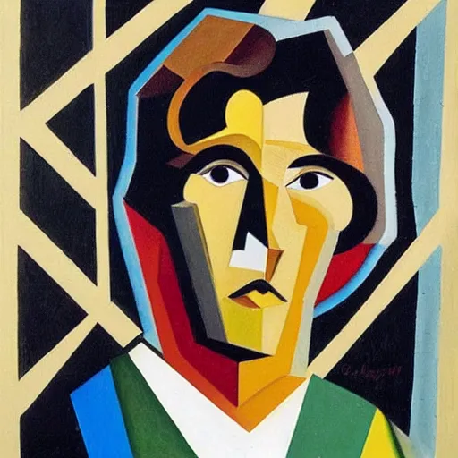 Prompt: cubism era portrait of george harrison