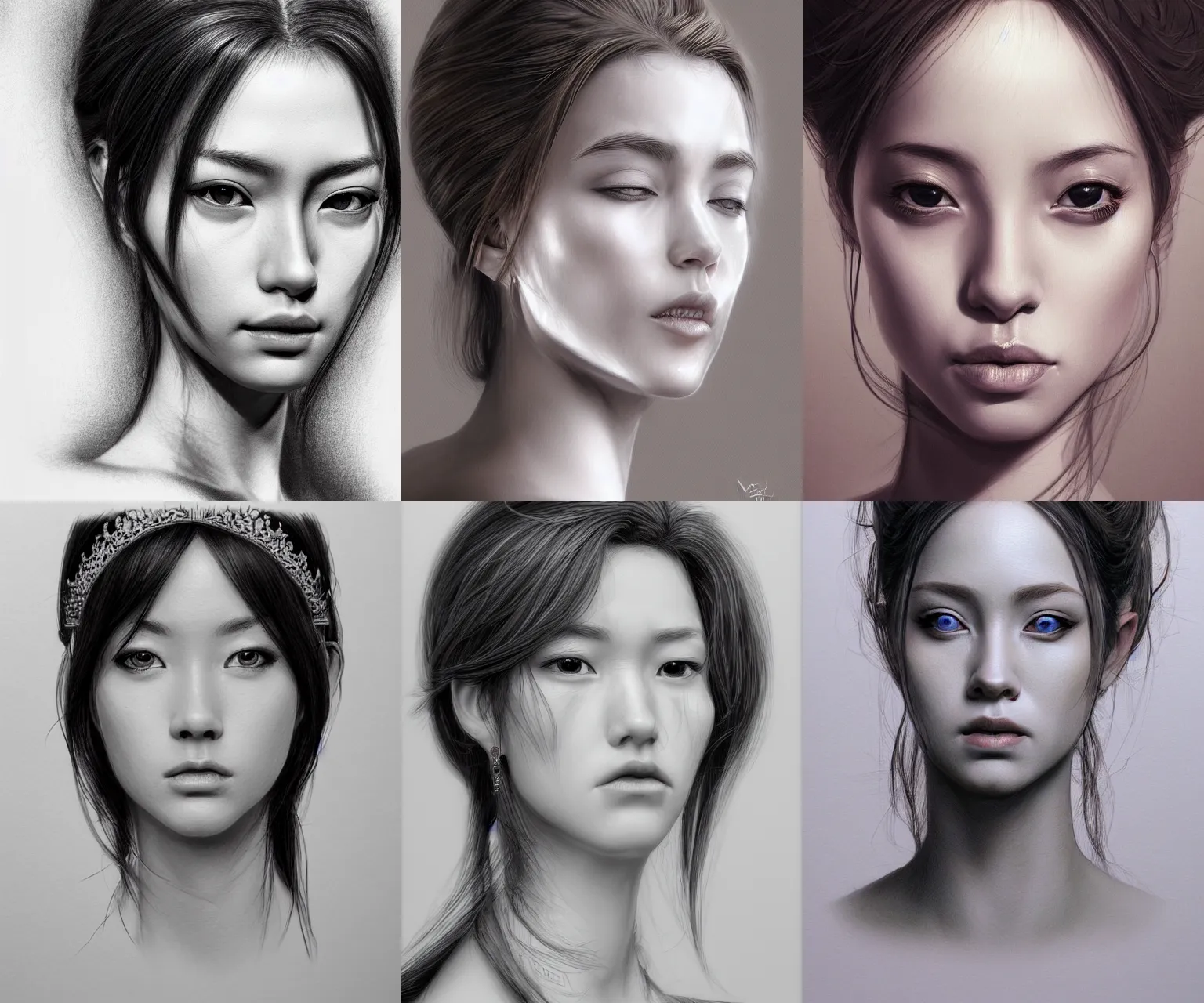 Prompt: portrait of a queen, beautiful, sketch, artstation trending, photorealistic, hyper - realistic, highly detailed, focus, smooth, by makoto yukimura