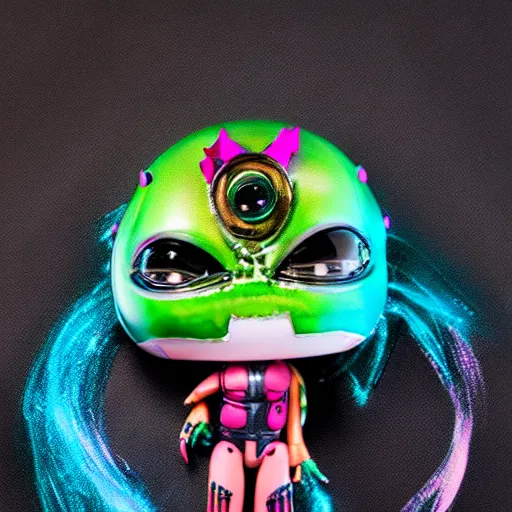 Prompt: alien, kawaii, punk, spunky, stylized, toy photography, 4 k