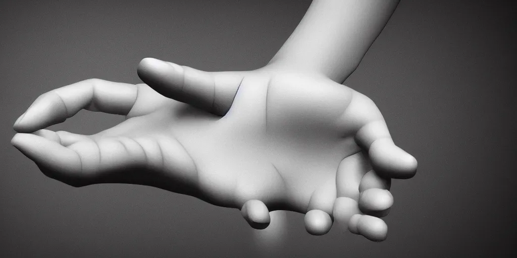 Prompt: a human hand, volumetric lighting, award - winning, perfection, ambitious, ambient occlusion, hyper - realism, 4 k hd, 8 5 mm, bokeh, close - up, grainy