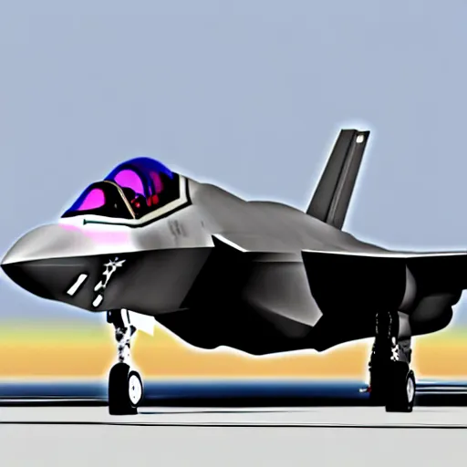 Image similar to The F-35 in the style of the Space Shuttle, black belly, white cloth top