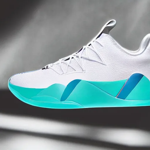 Image similar to photograph of sneakers, for basketball players, with an aerodynamic design, inspired by pokemon nidoqueen style