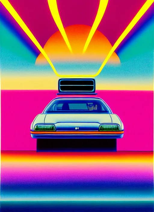 Image similar to drifting car by shusei nagaoka, kaws, david rudnick, airbrush on canvas, pastell colours, cell shaded, 8 k,